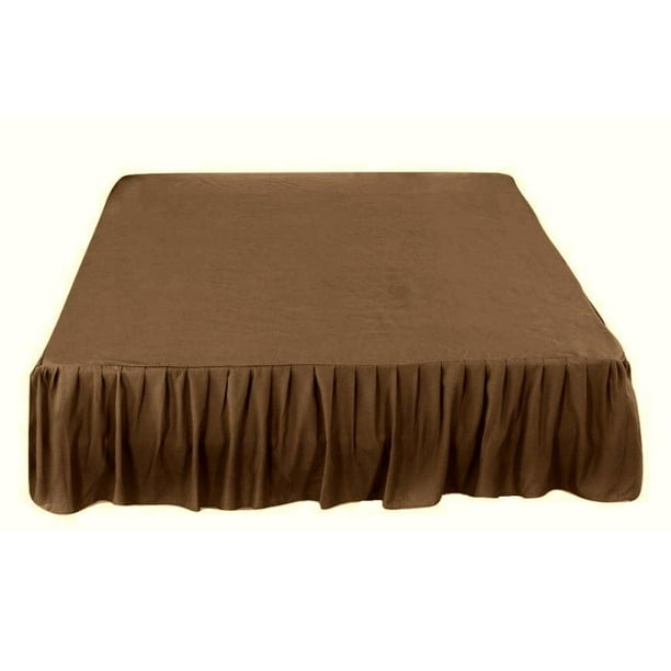 19 Inch Tailored Drop Ruffled/Gathered Easy Fit Bed Skirt (Queen Size