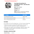 thumbnail image 2 of Front Brake Pad and Rotor Kit - Compatible with 2020 - 2022 Mercedes-Benz GLE450 2021, 2 of 2