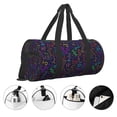 thumbnail image 5 of Fotbe Chemistry Science Pattern Foldable Sports Gym Bag with Wet Dry Pocket, Ultralight Travel Bag, Large Capacity Duffel Bag, Splash Proof Carry on Bag, Overnight Bag, Weekender Bag, 5 of 8