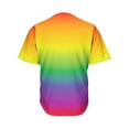 thumbnail image 2 of LGBT Pride Rainbow Gradient Print Active Baseball Jersey for Men and Women, LGBT LGBTQ+ pride month gifts Button Down Women’s Baseball Team Shirts., 2 of 4