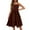AQ17-Deep Red, variant on Lumtrix Girl's Summer Sundress Spaghetti Strap Solid Cotton Long Maxi Dress Casual Cami Dresses for 3-14 Years Beige 140