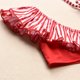 thumbnail image 2 of Traje de baño con volantes para niña pequeña, conjunto de bikini, ropa de playa de un hombro, traje de baño de princesa de 3 piezas, 6-12 meses, rojo Feliz Sencillez, 2 of 5