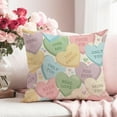 thumbnail image 5 of Valentines Pillow Covers 18X18 Inch Set of 2 Lollipops Candy Heart Love Bow Red Valentines Day Decorations Outdoor Modern Farmhouse Decorative Throw Pillow Cases for Couch Living Room Decor, 5 of 6