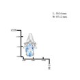 thumbnail image 3 of JewelersClub 1.00 CTW Sky Blue Topaz Stud Earrings – Sterling Silver (.925)| Hypoallergenic Studs for Women - Oval Cut Set with Push Backs, 3 of 3
