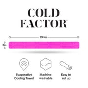 Cold Factor Instant Cooling PVA Neck Wrap, Pink, 29.5 x 3– Long-Lasting, Reusable, UPF 50+ Sun Protection for Sports & Outdoor Activities