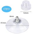 thumbnail image 1 of Ventosas de plástico de 41 mm, 6 unidades, redondas y transparentes, sin ganchos, 1 of 4