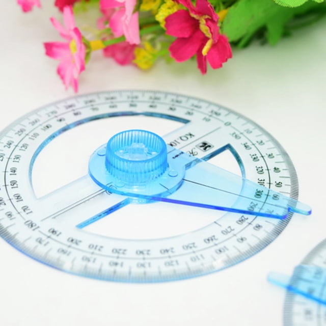 Office&Craft&Stationery360 Angle Measure Circle Protractor 360 Plastic Protractor for School Classroom Drafting Measuring Circle Protractor Circle Protractor, 3.94Inches