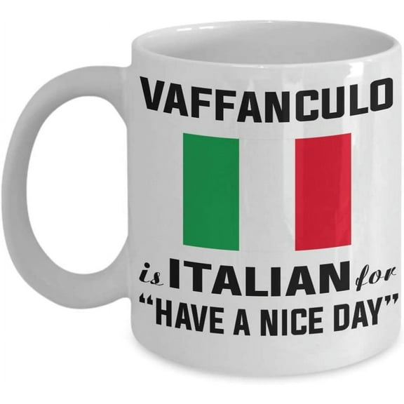 Italian Coffee Mug Vaffanculo Is Italian For Have A Nice Day Gift Idea For Coworkers, Friend Women Men Him Her Tea Cup Christmas Xmas