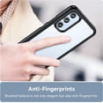 thumbnail image 3 of Case for Samsung Galaxy A54 5G Phone Case Slim Dropproof [Defend from Drop/Scratch/Slip/Fingerprint] Clear Acrylic Hard Back Soft TPU Bumper Hybrid Phone Cover for Samsung Galaxy A54 5G-Black, 3 of 16