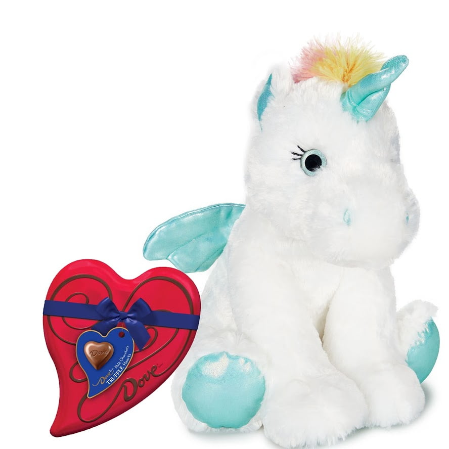 Assortit - Valentine's Day Plush White Winged Unicorn with ...
