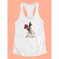 thumbnail image 3 of Spaniel On Penny Farthing Racerback Tank Women -Fab Funky Designs, Female Small, 3 of 4