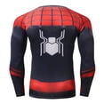 thumbnail image 3 of Superhero Spiderman Captain America Camiseta Hombre Moda Casual Compresión Cosplay Disfraz Deportes Fitness Camisapangjing, 3 of 4