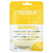 Masque Bar Naturals Banana Sheet Mask 99% Natural, Vegan, and Gluten Free