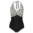 thumbnail image 1 of One Piece Bathing Suit for Women Training Athletic Swimwear Tummy Control Halter Swimsuit, 1 of 3
