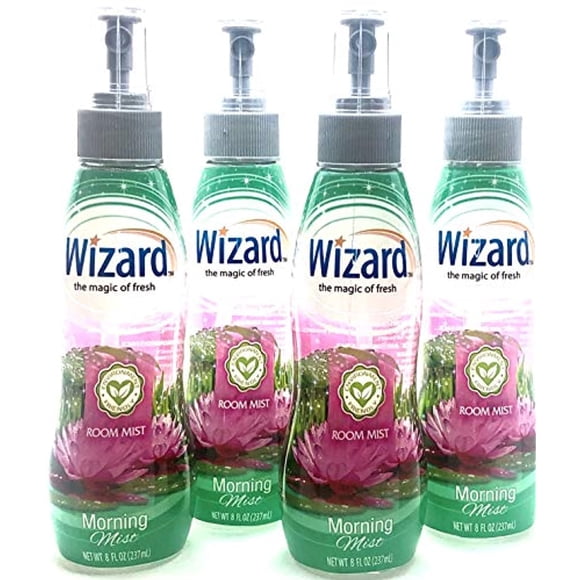 Wizard Brume de Chambre Brume du Matin 4x Bouteilles en Vaporisateur Désodorisant