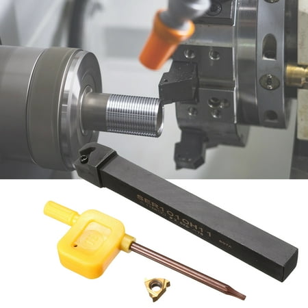 

Enjoymall 3Pcs/Set SER1010H11 Lathe Turning Holder External Thread Convenient to Replace CNC Equipment 10mm Shank CNC Turning Tool Holder fo