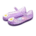thumbnail image 2 of LIIPEE Girls Slippers Fashion Closed Toe Non- Soft Sole Flower Jelly Princesses Shoes Girls Soft Leisure Slippers,Purple,2.5-3 Years, 2 of 5