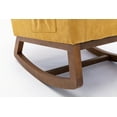 thumbnail image 3 of Luccalily Rocking Accent Chair for nursery, Upholstered Glider Chair with Fabric Padded Seat and Solid Wood Base, Armchair with Side Pocket for Nursery,Modern Design for Living Room, Bedroom, 3 of 9