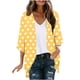 thumbnail image 1 of Mujeres de Manga Larga Tops Casual Impreso Suelto Cubrir Blusa de Cardigan Primavera Verano, 1 of 6