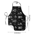 thumbnail image 6 of Zufioo Ho-Ho-Ho 2 Print Tie-up Apron, Unisex Kitchen Apron - Oil-proof, Stain-proof and Waterproof, Suitable for Restaurants and Service Industries-One Size, 6 of 9