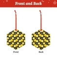 thumbnail image 2 of Hirioo Geometric Pattern with Bee for Acrylic Christmas Pendant Hanging Christmas Tree Ornaments, Car, Home, Office Gift Decor-Hexagon, 2 of 7