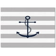 thumbnail image 2 of Area Rugs Indoor Non-Slip Rectangle Rug 4x6 Ft Grey Stripes Anchor Nautical Geometric Rug Rubber Backing Floor Mats Non Shedding Home Decor Carpet for Entryway Living Room, 2 of 8
