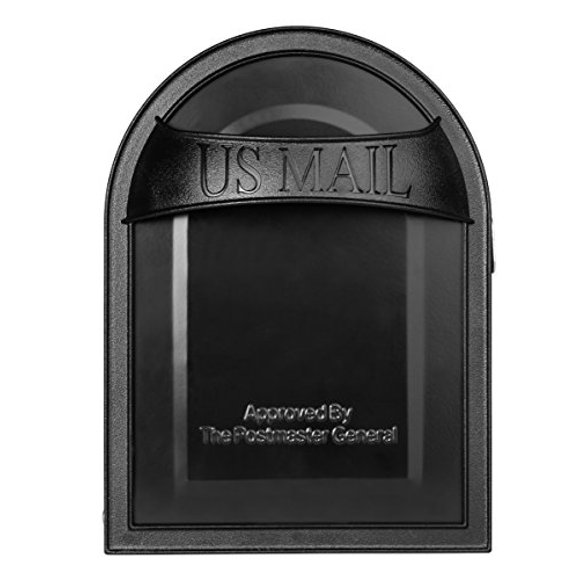 Architectural Mailboxes 8760B-10 Carlisle Postmount Mailbox, Large, Black