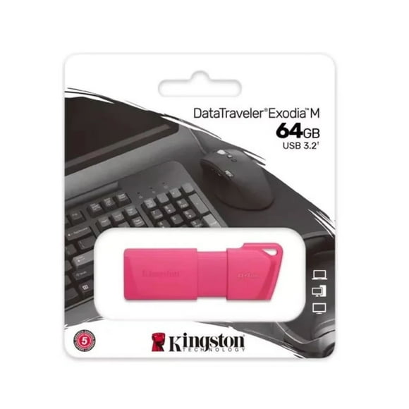 MEMORIA USB 3.2 64GB KINGSTON DTXM EXODIA COLOR ROSA KC-U2L64-7LN