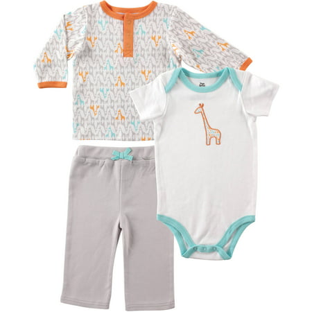 Newborn Baby Boys' Long Sleeve Tee Top, Bodysuit & Pants Set, Choose Your Color & Size