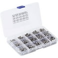 thumbnail image 1 of Screw & Nut Kit, 500pcs M3 M4 M5 Stainless Steel Flat Head Bolts Screw & Nut Assortment Kit with Storage Box, 1 of 5