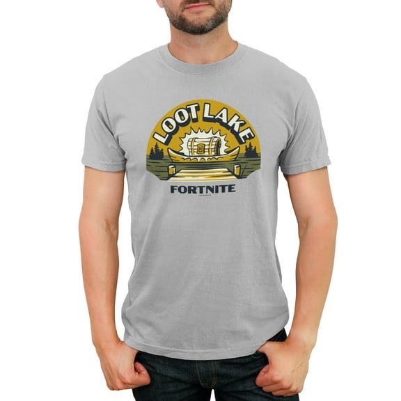 Men's Fortnite Loot Lake Scene  Graphic T-Shirt