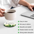 thumbnail image 3 of Green Christmas Coasters Set of 4, Absorbent Coasters for Drinks, Xmas Tree Snowflake Stars Winter Coaster for Desk Coffee Table Protection, Home Decor House Warming Gifts 4", 3 of 8