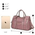 thumbnail image 5 of MKF Collection Patricia Vegan Leather Women's Duffle Bag, Elegant Weekender Purse Handbag by Mia K - Mauve, 5 of 12