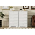 thumbnail image 5 of Modern White 5-Drawer Dresser with Metal Handles, Sturdy Storage Organizer for Bedroom, Living Room, Hallway, 25.2”L x 15.8”W x 43.5”H, 5 of 9