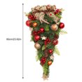 thumbnail image 3 of Decoraciones navideñas Jadeshay lazos de flores artificiales para colgar en la puerta árbol de Navidad de ratán con diseño personalizado, 3 of 12