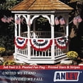 thumbnail image 6 of Anley USA Pleated Fan Flag, 3x6 Ft American US Bunting Flags - United States Half Fan Banner (6 Pack), 6 of 6