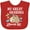 Red, variant on Inktastic My Great Grandma Loves Me with Sloth and Hearts Boys or Girls Baby Bib