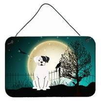 Carolines Treasures BB2304DS812 Halloween Scary White Boxer Cooper Wall or Door Hanging Prints  8x12 multicolor
