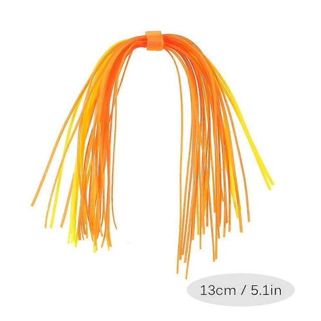 Lixada 10 Bundles/300pcs 13cm Silicone Rubber Skirts Fishing Skirt Baits Rubber Thread Lures Silicone Skirt Baits Fishing Tackle