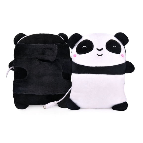 Cartoon Panda USB Electric Heated Gloves Fingerless Winter Heating Hand Warmer