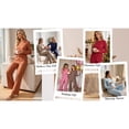 thumbnail image 5 of UVN Fall Womens 2 Piece Pajamas Set Loungewear Long Sleeve Tops and Pants Soft Lounge Sets, 5 of 9