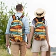 thumbnail image 4 of Balery Beach Umbrella Sunset Mochila Clásica Impresa Básica para Viaje, Mochila Escolar Resistente al Agua, Mochila de Lona con Correas Ajustables-Medium, 4 of 5