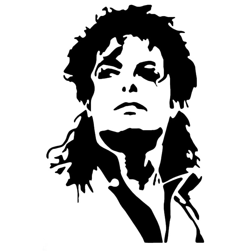 Michael Jackson Vinyl Stickers Car Vehicle Window Decal Cards Silhouette Crafts 