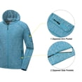 thumbnail image 2 of Men's Running Sport Track Hooded Jacket Full Zip Workout Athletic Fitness Jackets for Training Tile Blue Heather XXL, 2 of 7