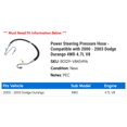 thumbnail image 2 of Power Steering Pressure Hose - Compatible with 2000 - 2003 Dodge Durango 4WD 4.7L V8 2001 2002, 2 of 2