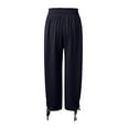 thumbnail image 5 of Women's Casual Pants Comfortable Loose Fit Harem Style Bottoms With Tie Waist And Leg Detail For Stylish Everyday Looks, 5 of 5