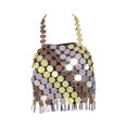 thumbnail image 2 of Metal Lentejuelas Sujetador Bikini Cuerpo Cadena Joyería Boho Crop Top Cuerpo Cadena Para Rave Sunnimix Sujetador de cadena corporal, 2 of 7