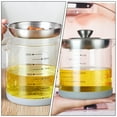 Pot Making Transparent CATIEBYE Transparent Glass Filter Oil Pot with Stainless Steel Strainer ...