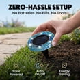 thumbnail image 3 of Bell+Howell Solar Outdoor Mosaic Disk Lights, 4 Pack Ultra-Premium Glass Decorative Pathway, Solar Outdoor Waterproof Disk, LED Pathway, Auto On/Off Lights - Blue, 3 of 10
