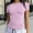 Pink, variant on Womens Summer Tops Sevevn Women's Short Sleeve Solid Color Crewneck Casual Top Pullover T-Shirt Womens Shirts